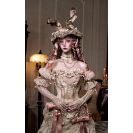 Cupid's Poetry Box Heart-Shaped Boned Rococo Corset Top by Blood Supply (BSY161HTP)